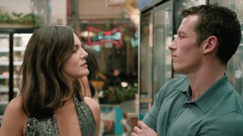 Allie and Owen arguing in the bodega in One Night Only