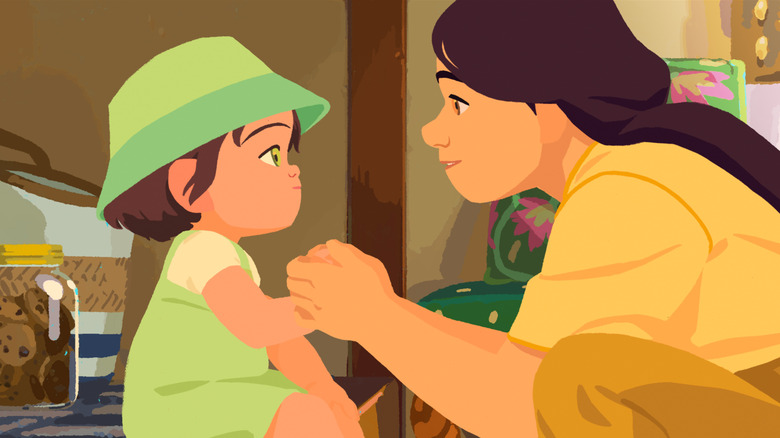 Nishio-san holding Amelie's hand in Little Amelie