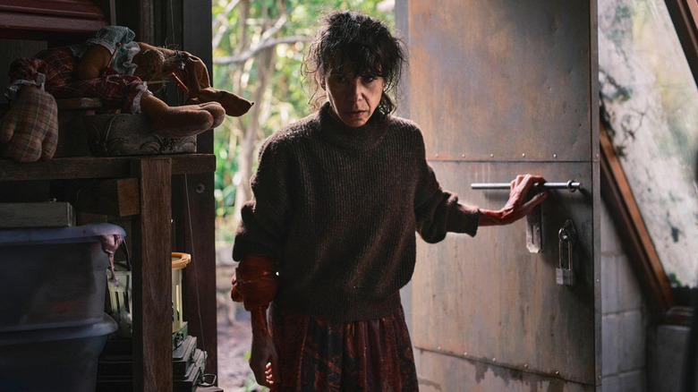 Bring Her Back, Laura walking her shed