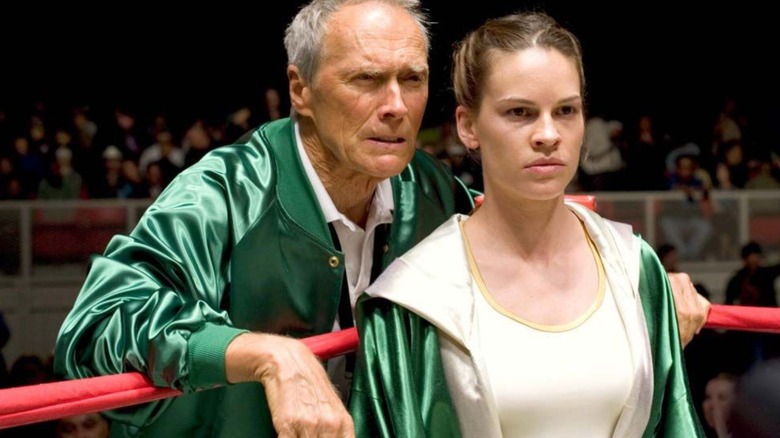 Clint Eastwood and Hilary Swank in Million Dollar Baby