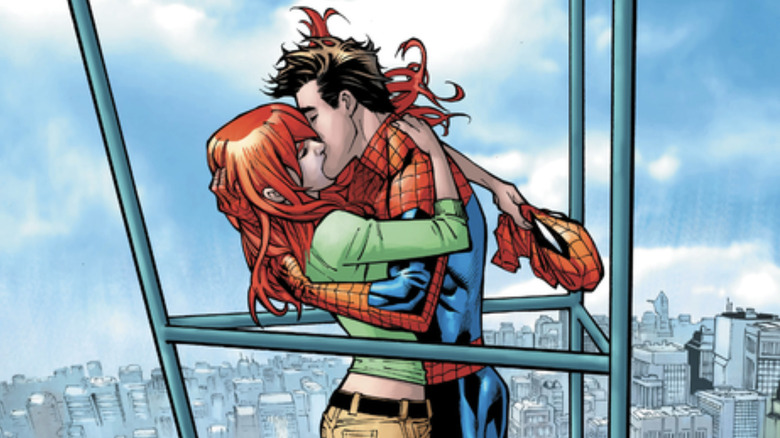 Spider-Man Mary Jane kiss