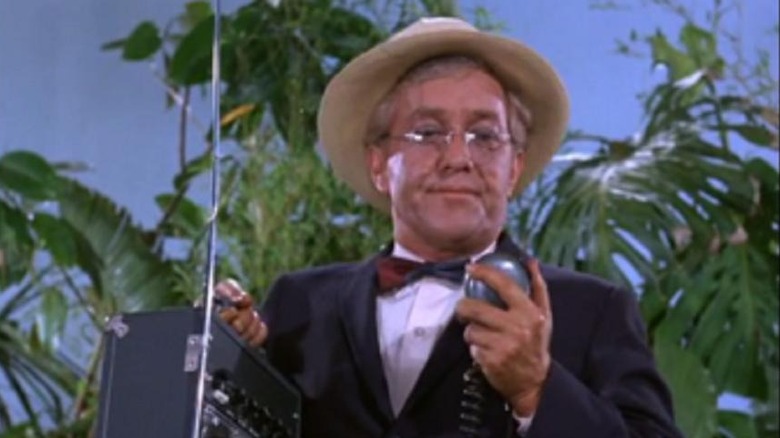 Strother Martin's George Barkley holds his two way radio in Gilligan's Island.jpg