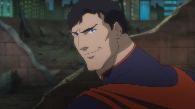 Superman smirking in Justice League: War