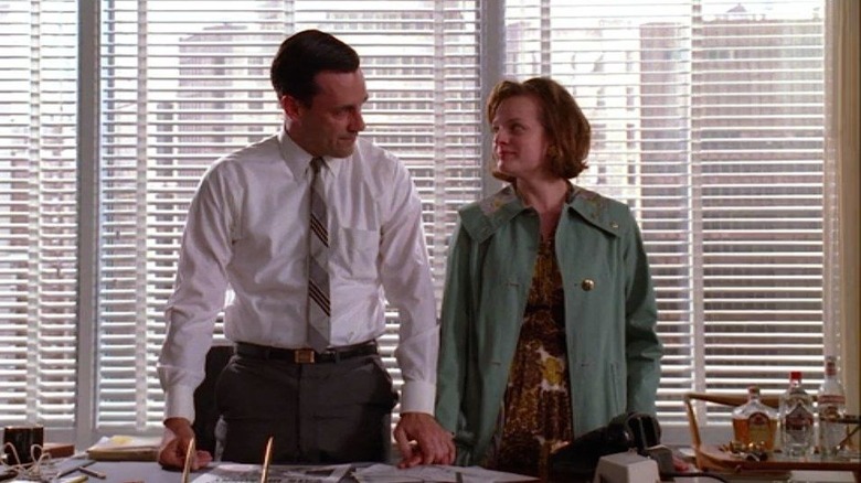 Elisabeth Moss and Jon Hamm in Mad Men
