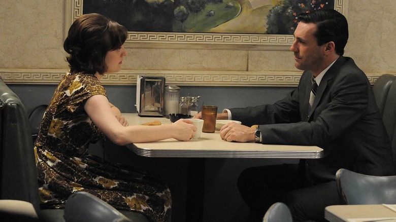 Elisabeth Moss and Jon Hamm in Mad Men