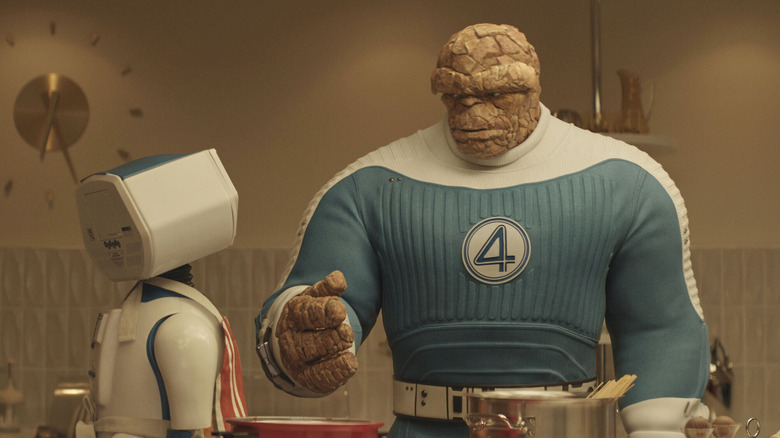 H.E.R.B.I.E. and Ben Grimm in Fantastic Four: First Steps