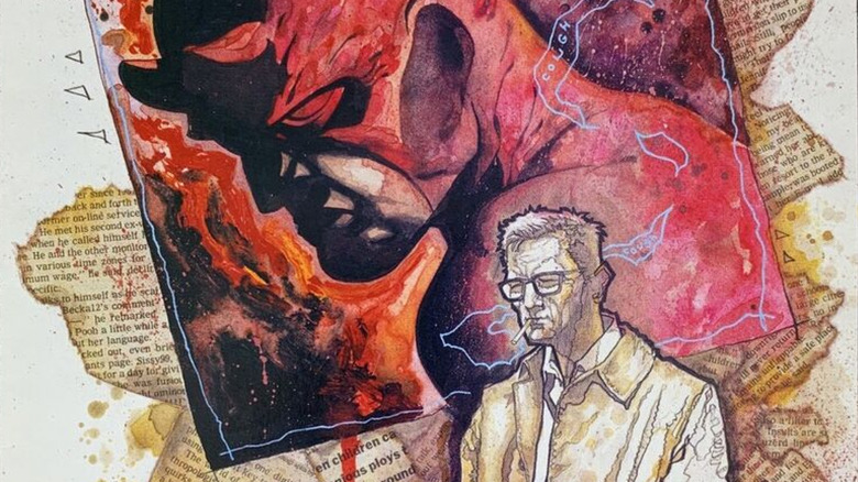 Cover David Mac For Daredevil: Wake Up with Annamed Maskized Daredevil and Smoking Ben Urich