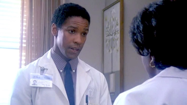 Denzel Washington as Dr. Phillip Chandler talks to a patient in St. Elsewhere
