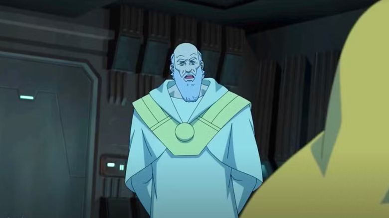 Thaedus in a dark room in Invincible