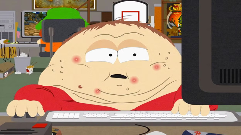 Cartuman, large size and bad skin, plays World of Warcraft in South Park
