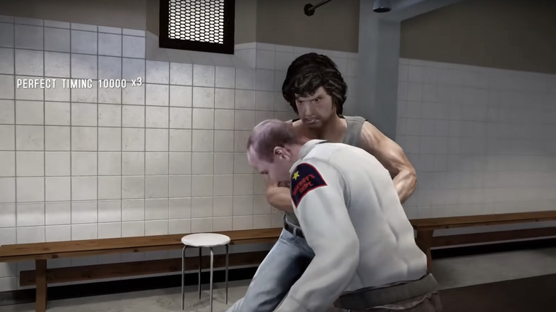 John Rambo is seen beating up a police officer in video game form in Rambo: The Video Game