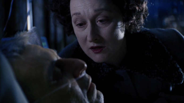 The ghost of Ethel Rosenberg speaking to a dying Roy Cohn in Angels in America
