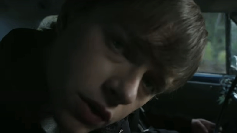 Dane DeHaan's Andrew looks directly down the camera lens in Chronicle