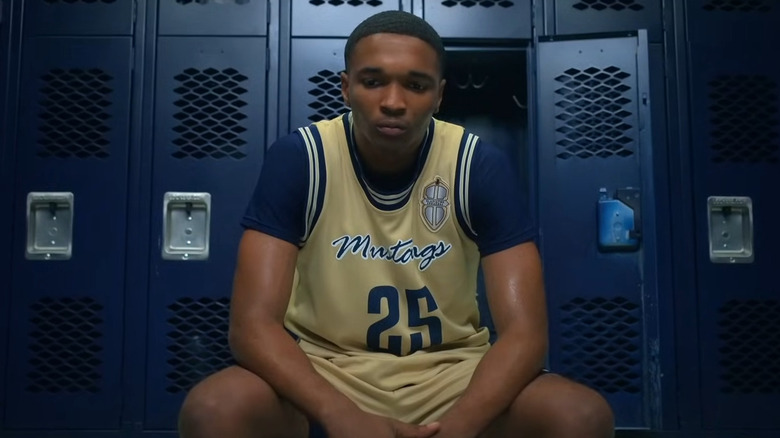 Isaiah Hill as Jace Carson wearing a yellow jersey in Swagger