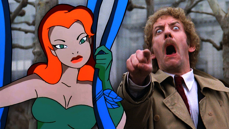 Poison Ivy from Batman: The Animated Series next to Matthew Binnell from 1978 Invasion of the Body Snatchers