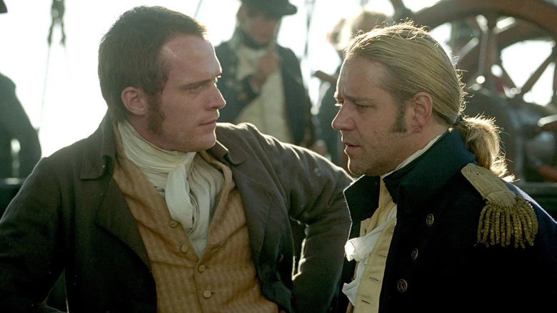Stephen Maturin talks to Jack Aubrey in Master and Commander: The Far Side of the World