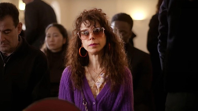 Sally Hawkins while Laura was sitting at the funeral