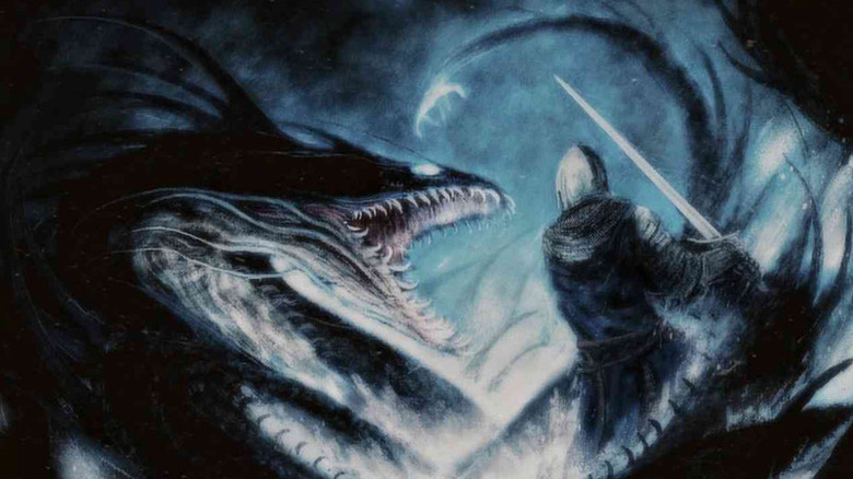 Between Two Fires art - Thomas fighting eel demon
