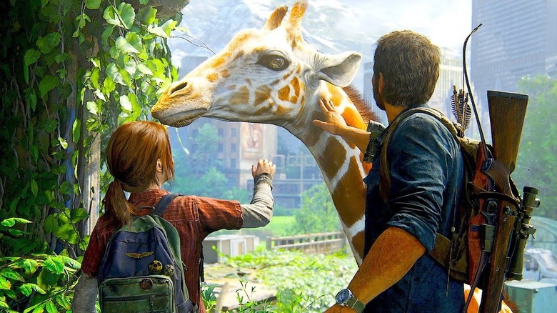 A giraffe in The Last of Us