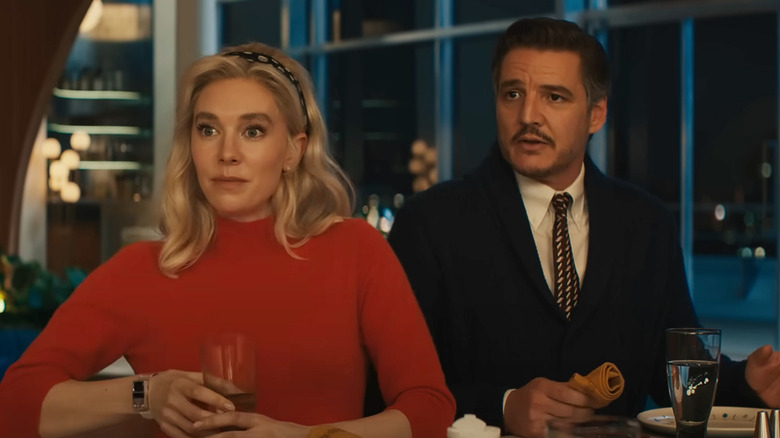 Sue Storm and Reed Richards at Dinner in Fantastic Four: First Steps