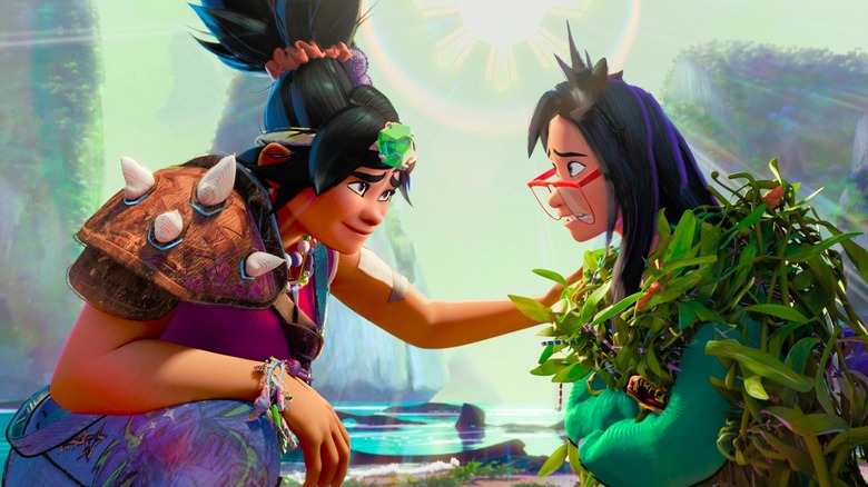 Jo touching Raissa on the shoulder in Forgotten Island