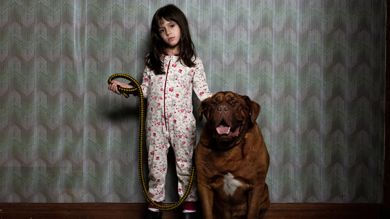 Girl With Dog When Evil Lurks