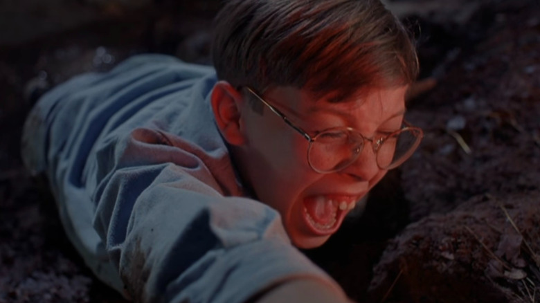 Joey screaming on the ground in Ernest Scared Stupid