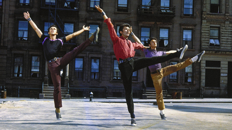 The Sharks dancing in West Side Story