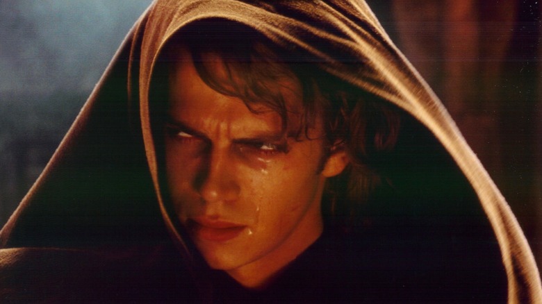 Anakin crying on Mustafar