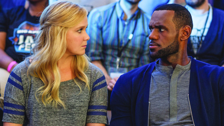 Amy Schumer and LeBron James in Trainwreck