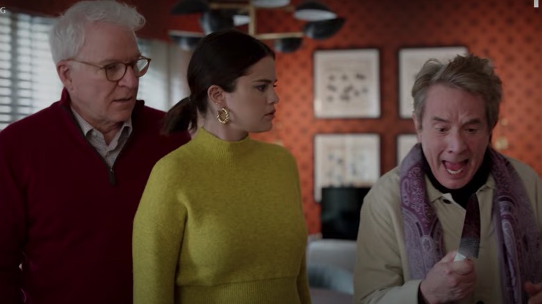 Steve Martin, Martin Short, and Selena Gomez in Only Murders in the Building