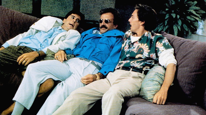 Johnathan Silver, Terry Kiser, and Andrew McCarthy in Weekend at Bernie's