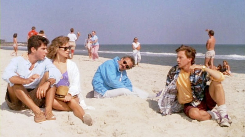 Jonathan Silverman, Catherine Mary Stewart, Terry Kiser, and Andrew McCarthy in Weekend at Bernie's
