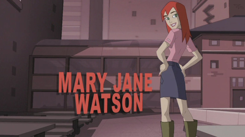 Mary Jane Watson title card in Spectacular Spider-Man title sequence