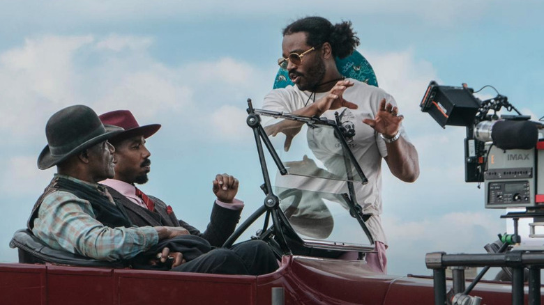 Ryan Coogler directing a scene in Sinners