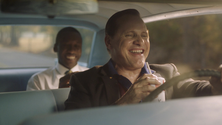 Viggo Mortensen as Tony Lip, driving Mahershala Ali as Don Shirley in Green Book.
