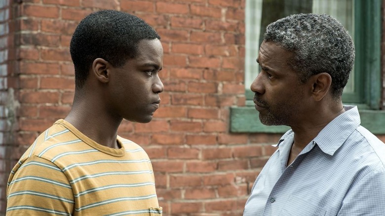 Denzel Stares At Son