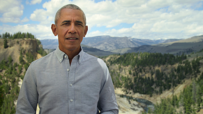 President Barack Obama at Yellowstone National Park