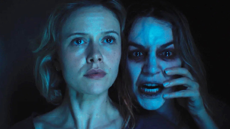 Gemma and the ghost of Ingrid in Insidious: Out of the Further