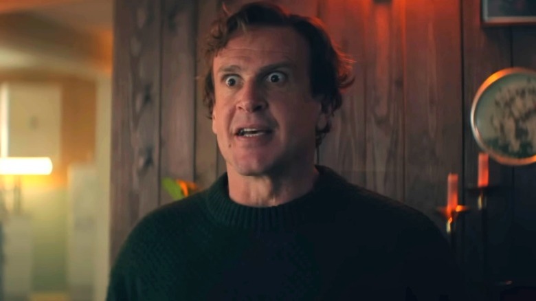 Dan (Jason Segel) looks angry in Over Your Dead Body