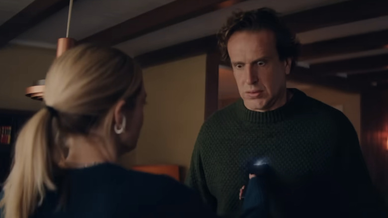 Lisa tasing Dan in Over Your Dead Body