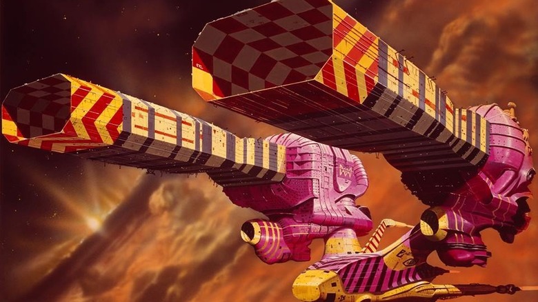 Concept art of a ship from Jodorowsky's Dune