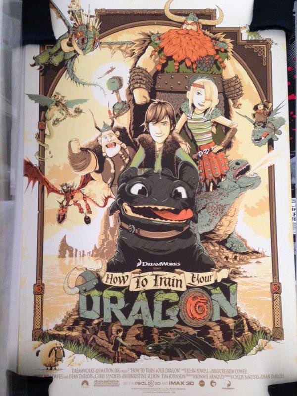 How to Train Your Dragon print from Hero Complex Gallery