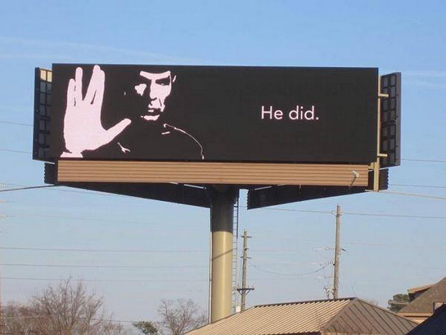 Leonard Nimoy billboard