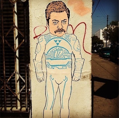 "TRon Swanson" from Hanksy.