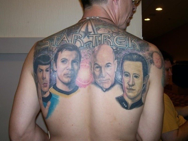 Giant Star Trek Back Tattoo