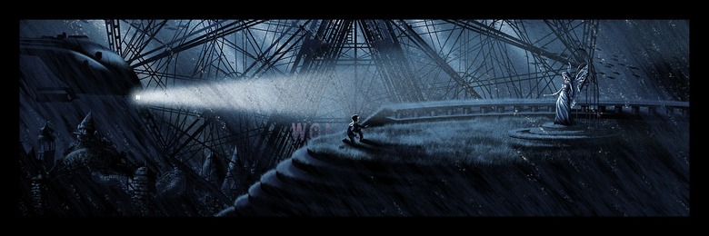 Mark Englert's AI-inspired  "come away, o human child" print