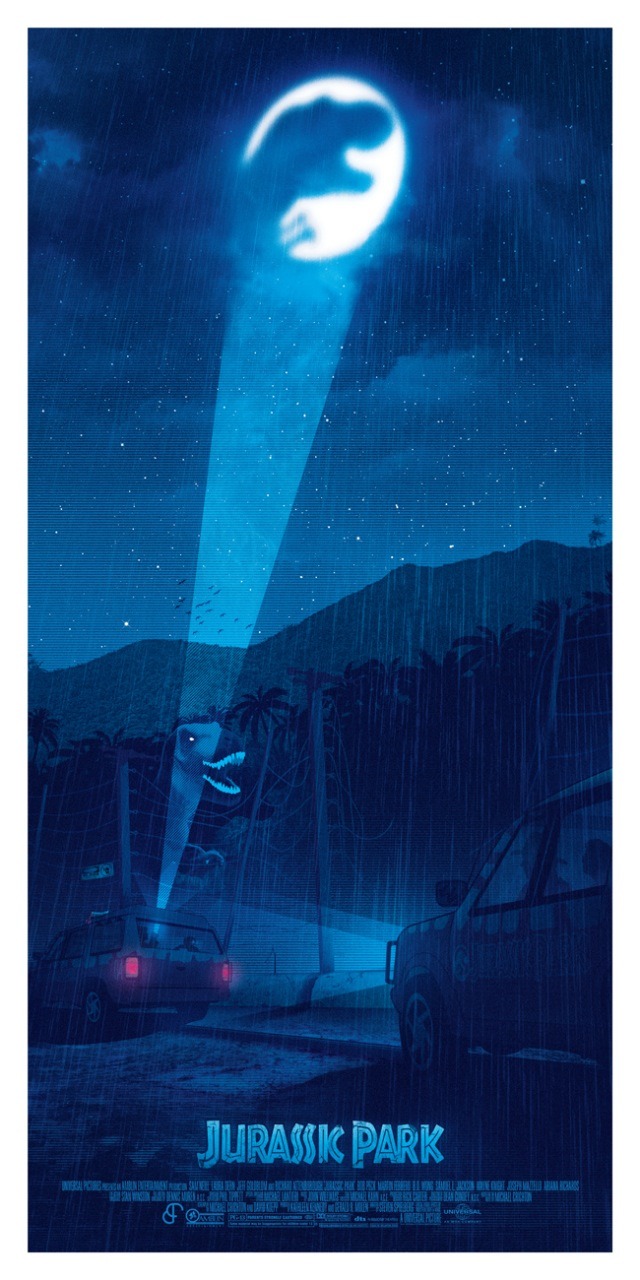 Patrick Connan's "Turn Off The Light!" Tribute Print For Jurassic Park