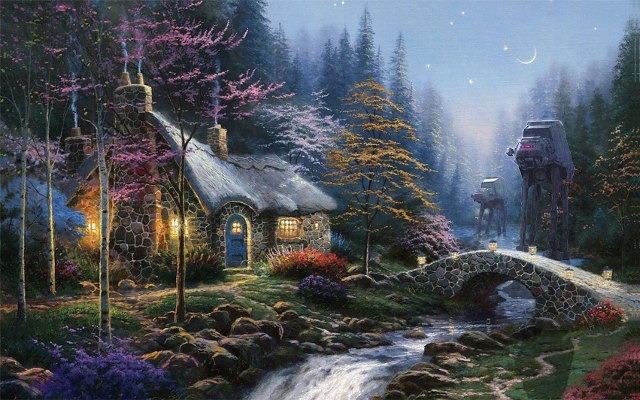 Thomas Kinkade Paintings Get Upgraded With Star Wars