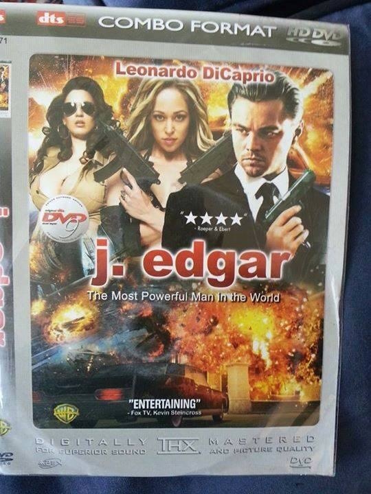 Pirated J. Edgar DVD cover